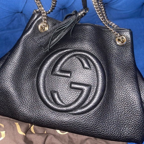 Gucci Soho Medium Black Shoulder Bag / Tote - SOLD OUTSIDE POSH !!! - Picture 1 of 5